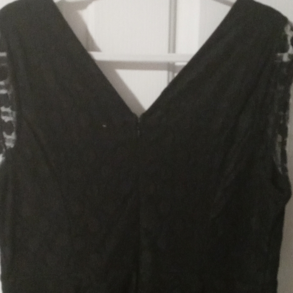 HOST PICK🌹🌹🌹 COCKTAIL MIDI LACE DRESSY BLACK DRESS SZ18W - Picture 5 of 6